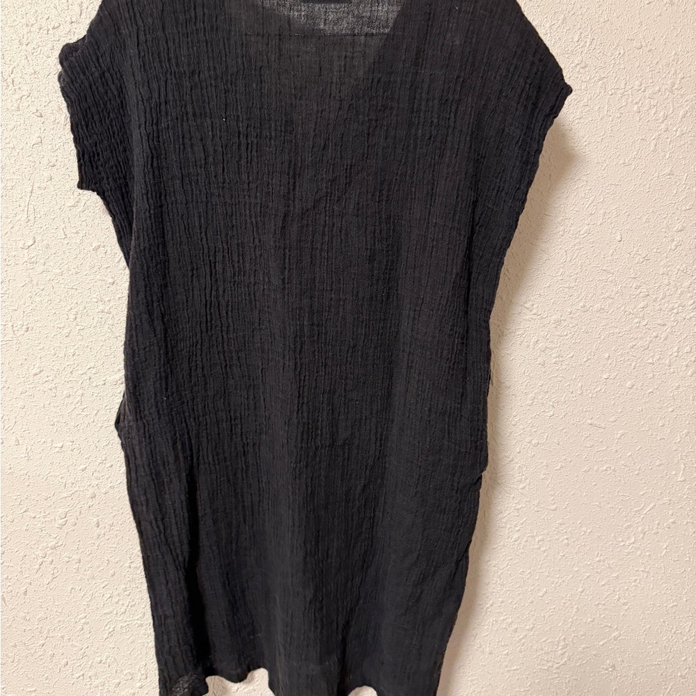 Only Child Women's Black Linen Gauze Lagenlook tunic XS/S - Picture 3 of 4